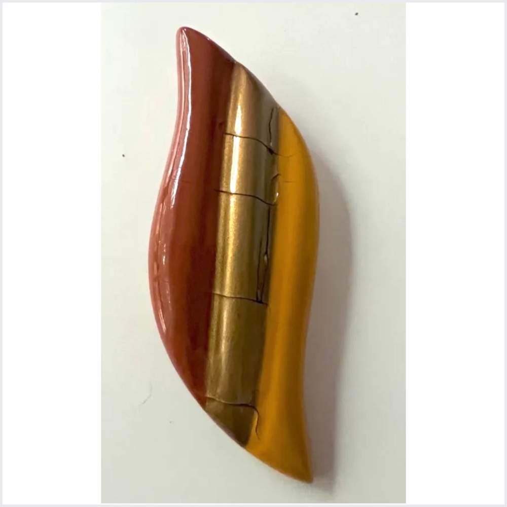 Vintage handmade locally brooch / Rust Gold & Mystard Yellow / Minimalist